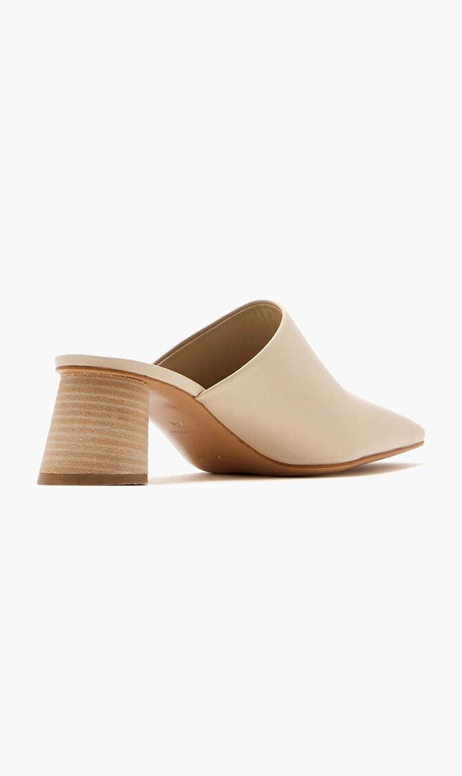 HEELED MULE CRACKLED LEATHER