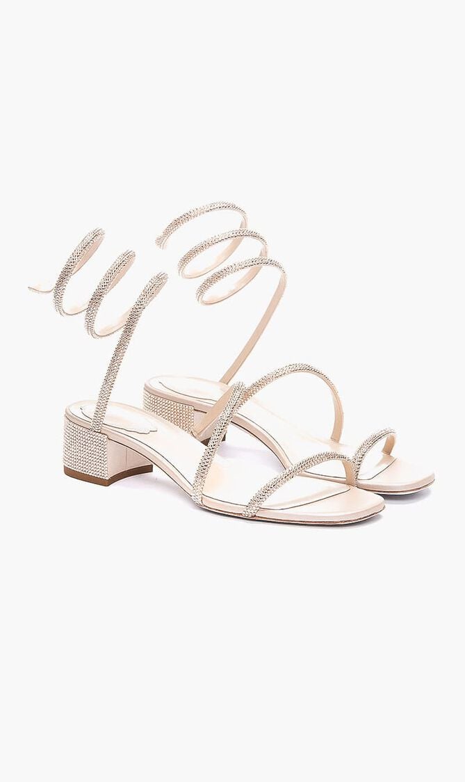 BEIGE SATIN/C.GOLDEN SHADOW STRASS