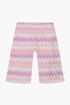 Chevron Print Cotton Flared Leggings