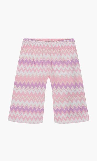 Chevron Print Cotton Flared Leggings