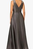 Bead Embellished Iridescent Organza Gown