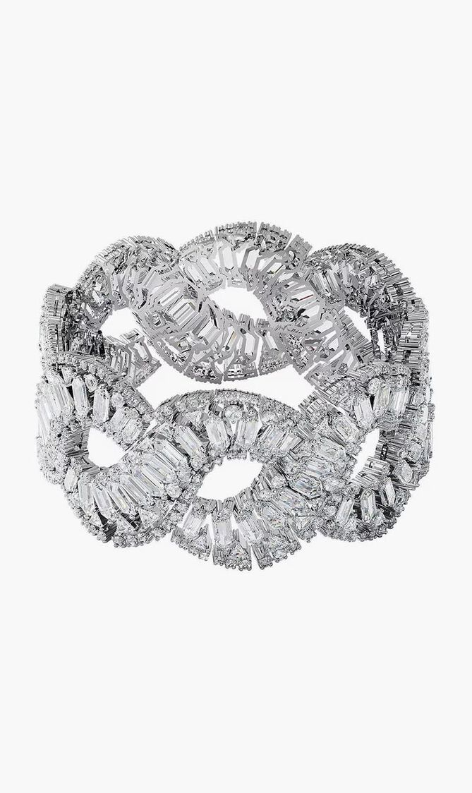 SJC HYPERBOLA BRACELET L WAVE WHITE RHS M