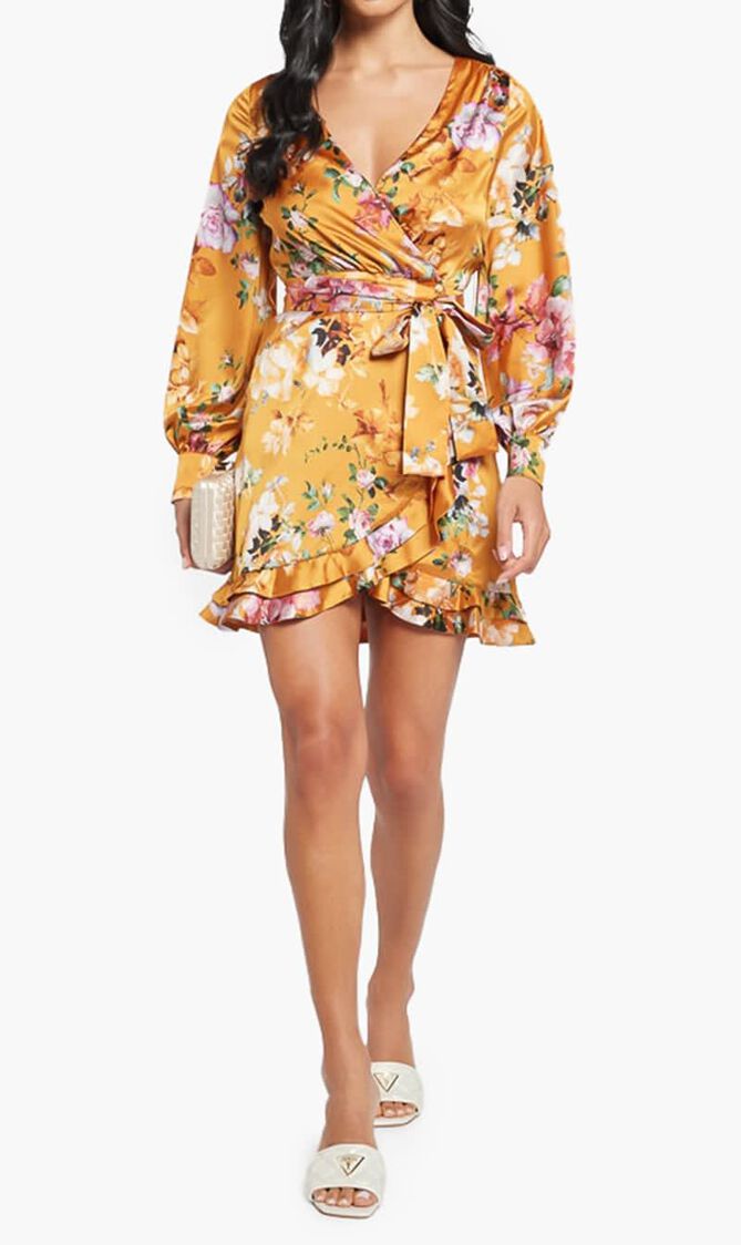 Ethereal Roses Wrap Dress