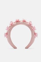 PINK SATIN 3D FLOWER HEADBAND