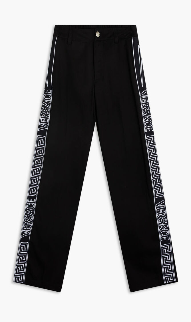 Logo Stripe Gabardine Trousers