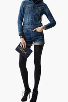 Stone Washed Denim Shorts