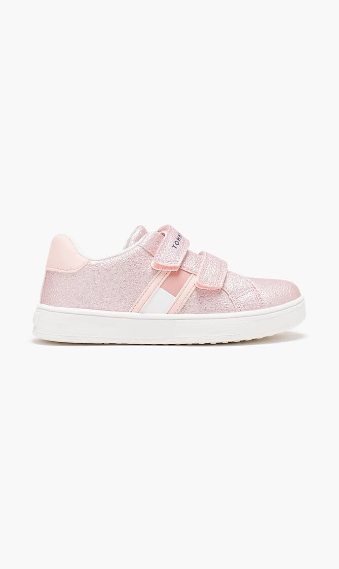 Flag Low Cut Velcro Sneaker Pink