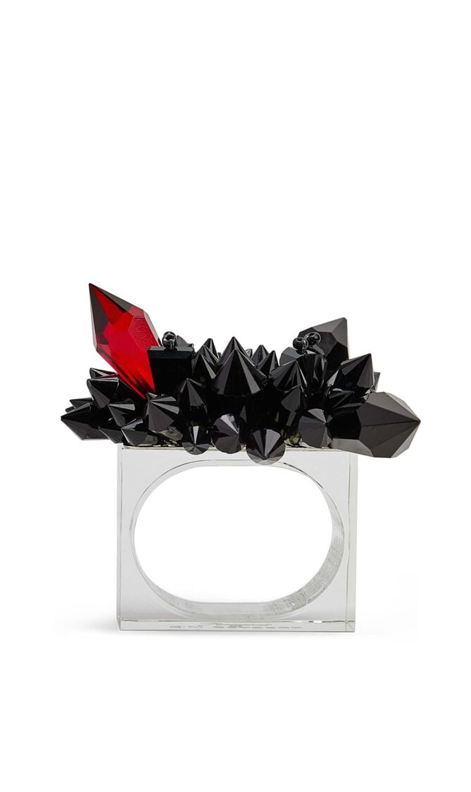 طقم حلقات مناديل المائدة زينيت باللون الأسود - 4 قطع