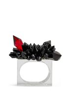 طقم حلقات مناديل المائدة زينيت باللون الأسود - 4 قطع