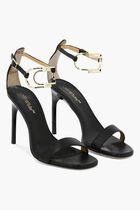 GOLD PAPERCLIP LEA HIGHSANDAL BLACK GOLD