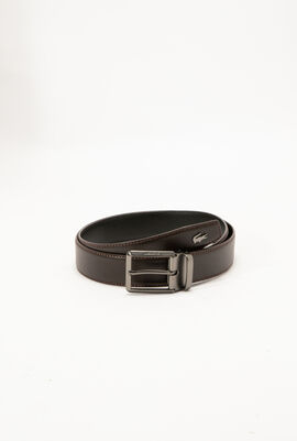 Lacoste Engraved Tongue Buckle Reversible Leather Belt