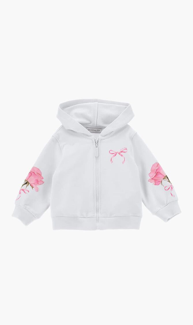 Open Hoodie with Roses