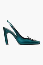 Pave Cut Out Logo Slingback Heel