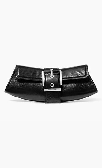 Colby Small Crackled Leather Convertible Clutch