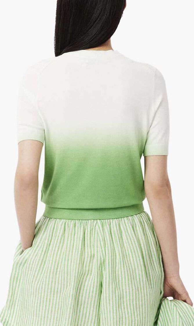 Short Sleeved Ombre Effect Sweater