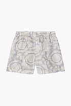 Printed Silk Twill Shorts