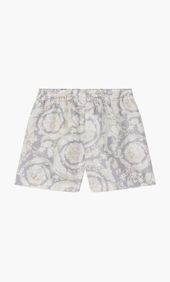 Printed Silk Twill Shorts