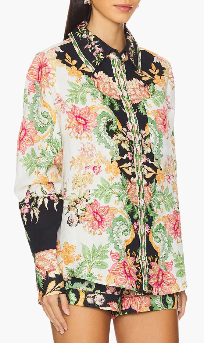 Oversized Shirt With Hand Crafted Buttons