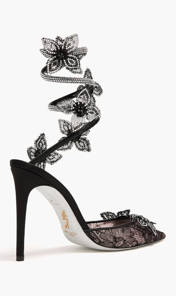 BLACK LACE-SATINCRYSTAL STRASS