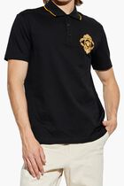 POLO PIQUET FABRIC ARCHITECTURAL BAROCCO CREST EMBROIDERY