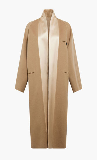 BRUSHED SPLITTABLE WOOL DUST COAT