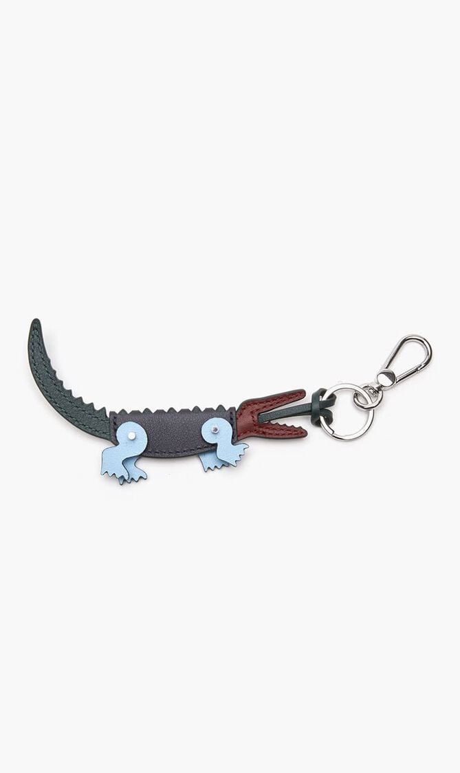 Holiday Color-Block Crocodile Key Ring