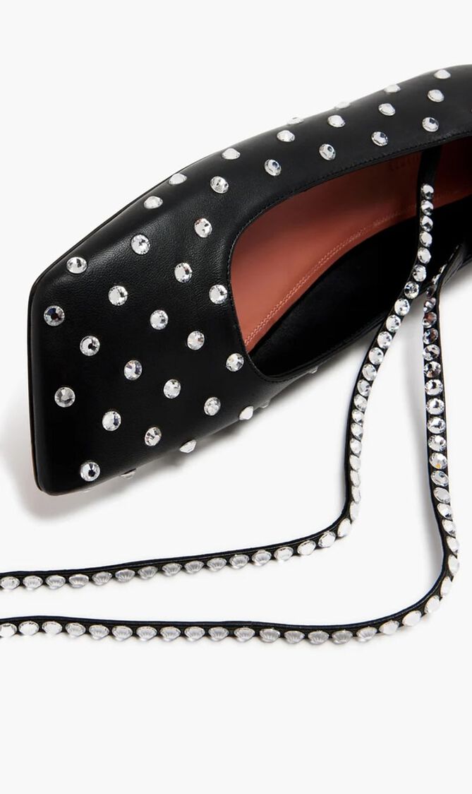 ANE CRYSTAL LACE UP FLAT NAPPA