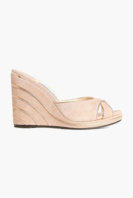 Almer Leather Wedge Sandals