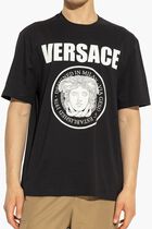 T SHIRT COMPACT COTTON JERSEY FABRIC MEDUSA ROCK PRINT