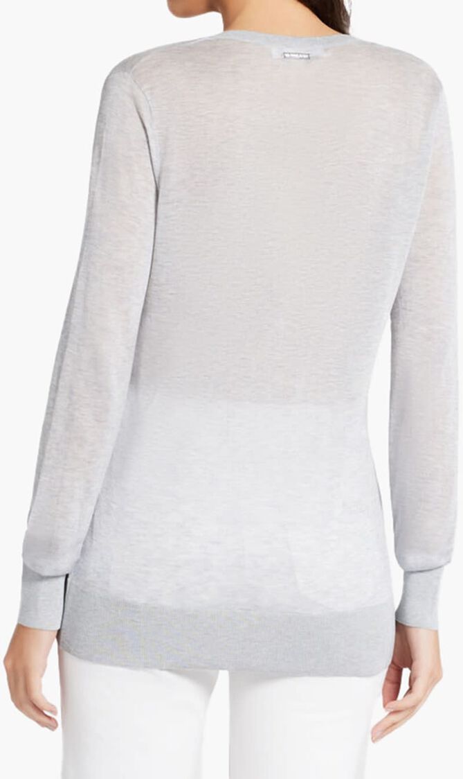 Silk Blend V Neck Sweater
