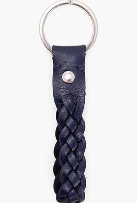 Woven Leather Key Ring