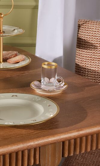 Amour Arabic Tea Cup & Saucer Clear