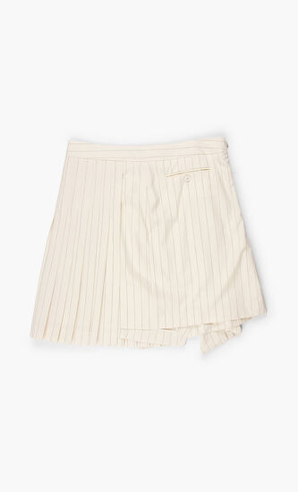 Stripes Pleated Skirt