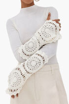 Mosaic Crochet Detail Knit Top