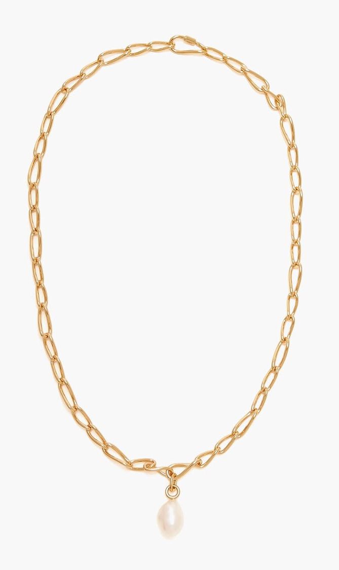 Infinite Pearl Bold Lariat Necklace