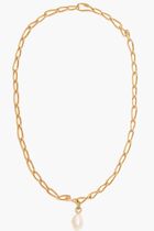 Infinite Pearl Bold Lariat Necklace