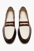 WILDE CHESTNUT X WHITE PENNY LOAFER