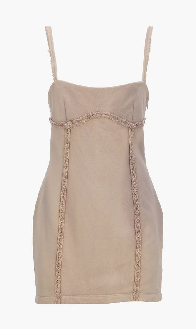 LAUNDRY FLEECE MINI DRESS NUDE NUDE