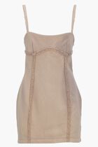 LAUNDRY FLEECE MINI DRESS NUDE NUDE