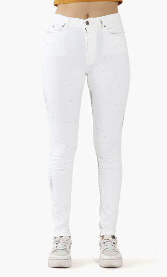 Paint-Splatter Jeans
