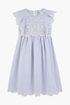 Broderie Anglaise Striped Dress