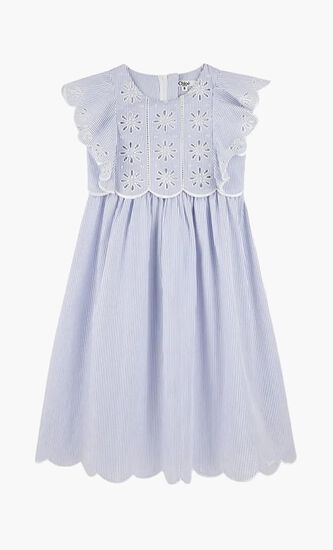 Broderie Anglaise Striped Dress