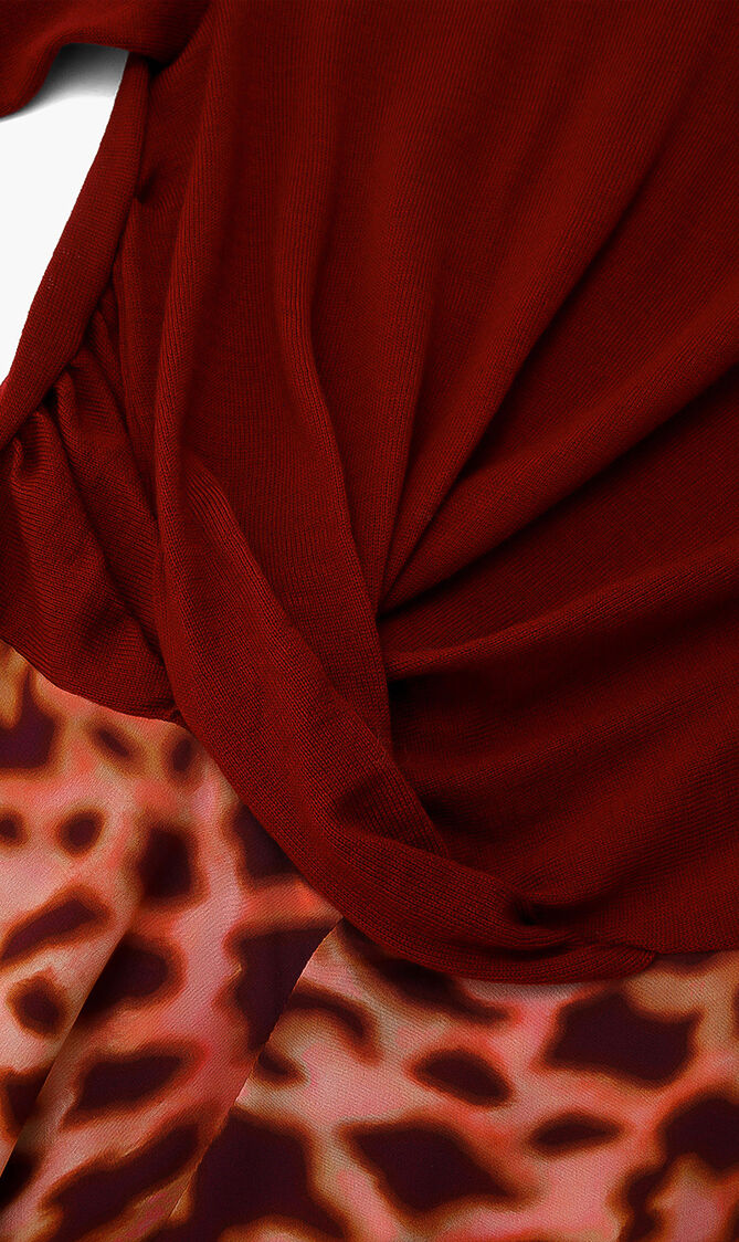 Twisted Merino Long Dress