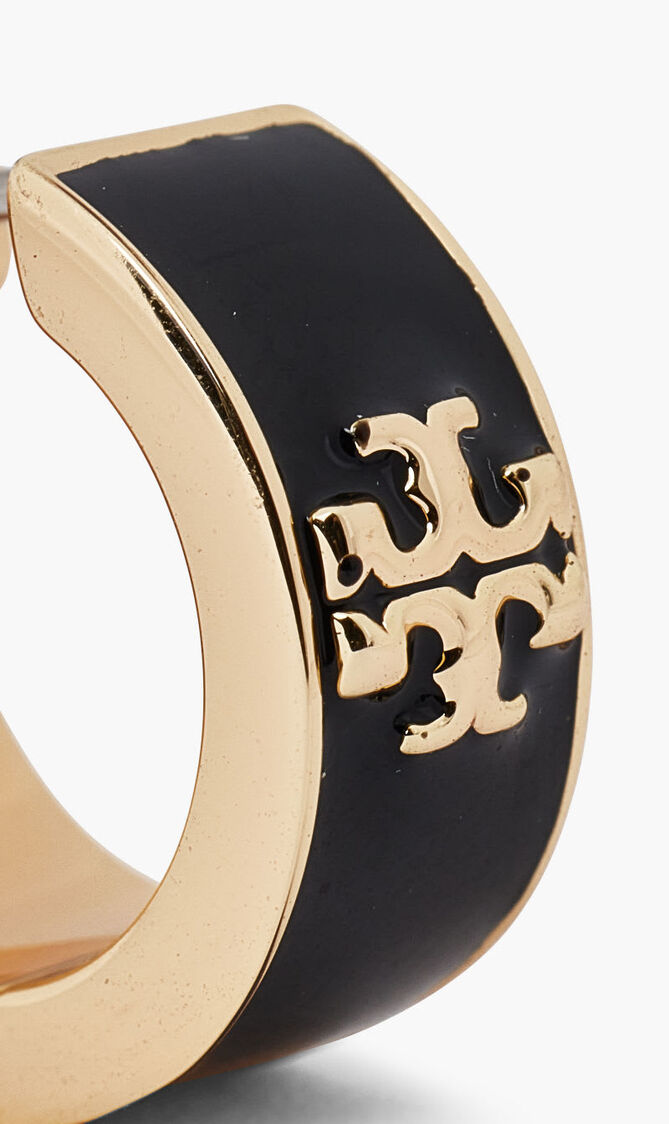 KIRA ENAMEL HUGGIE HOOP EARRING
