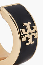KIRA ENAMEL HUGGIE HOOP EARRING