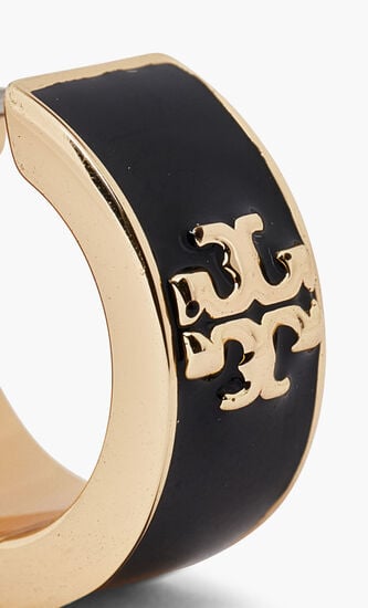 KIRA ENAMEL HUGGIE HOOP EARRING