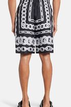 SHORTS MEDUSA CHAINS PRINT SILK TWILL