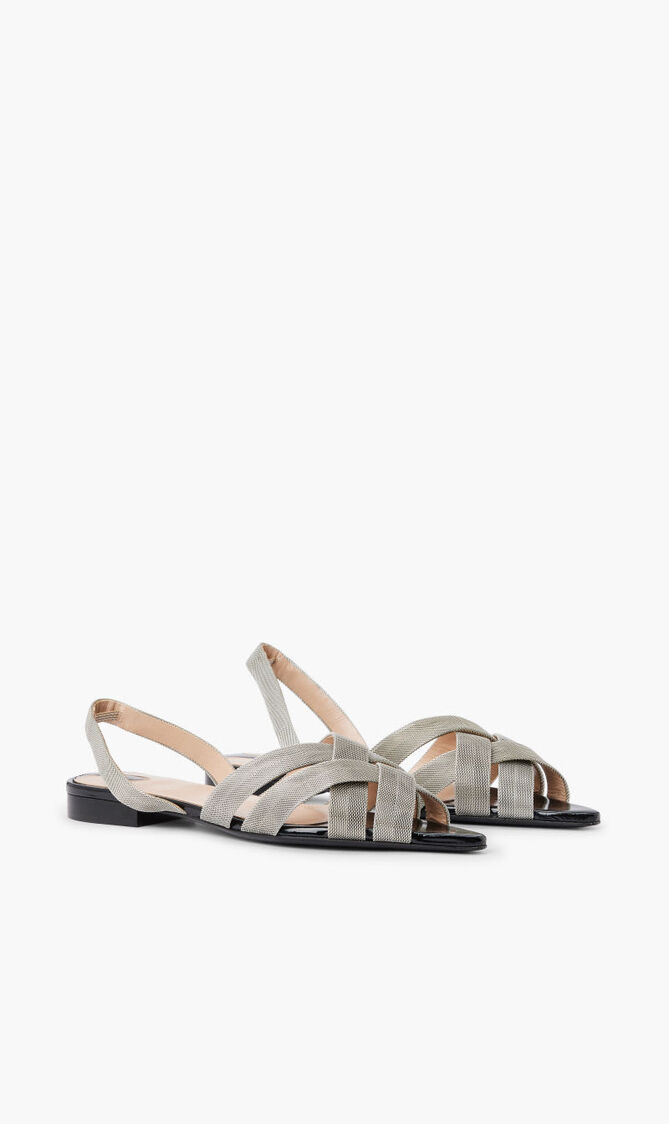 ERIS FLAT SLING BACK METALLIC STRAPS H10