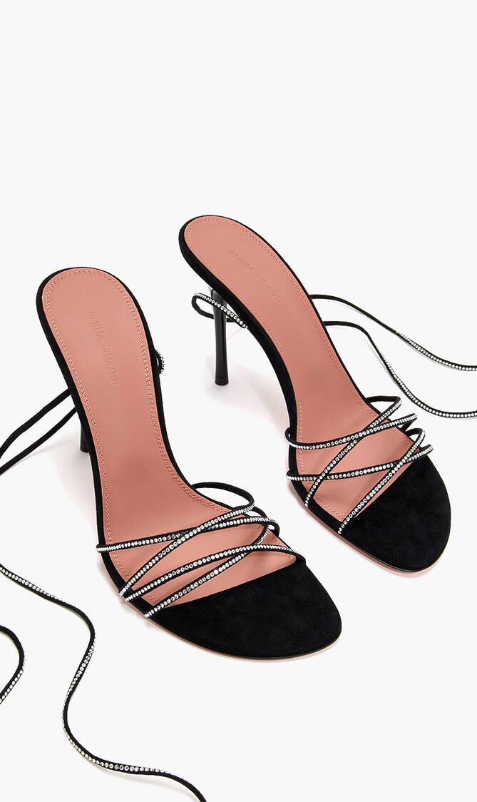 LORI CRYSTAL LACE UP 95 MM ROUNDED HEEL