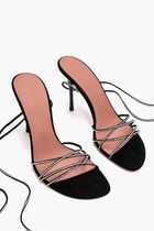 LORI CRYSTAL LACE UP 95 MM ROUNDED HEEL